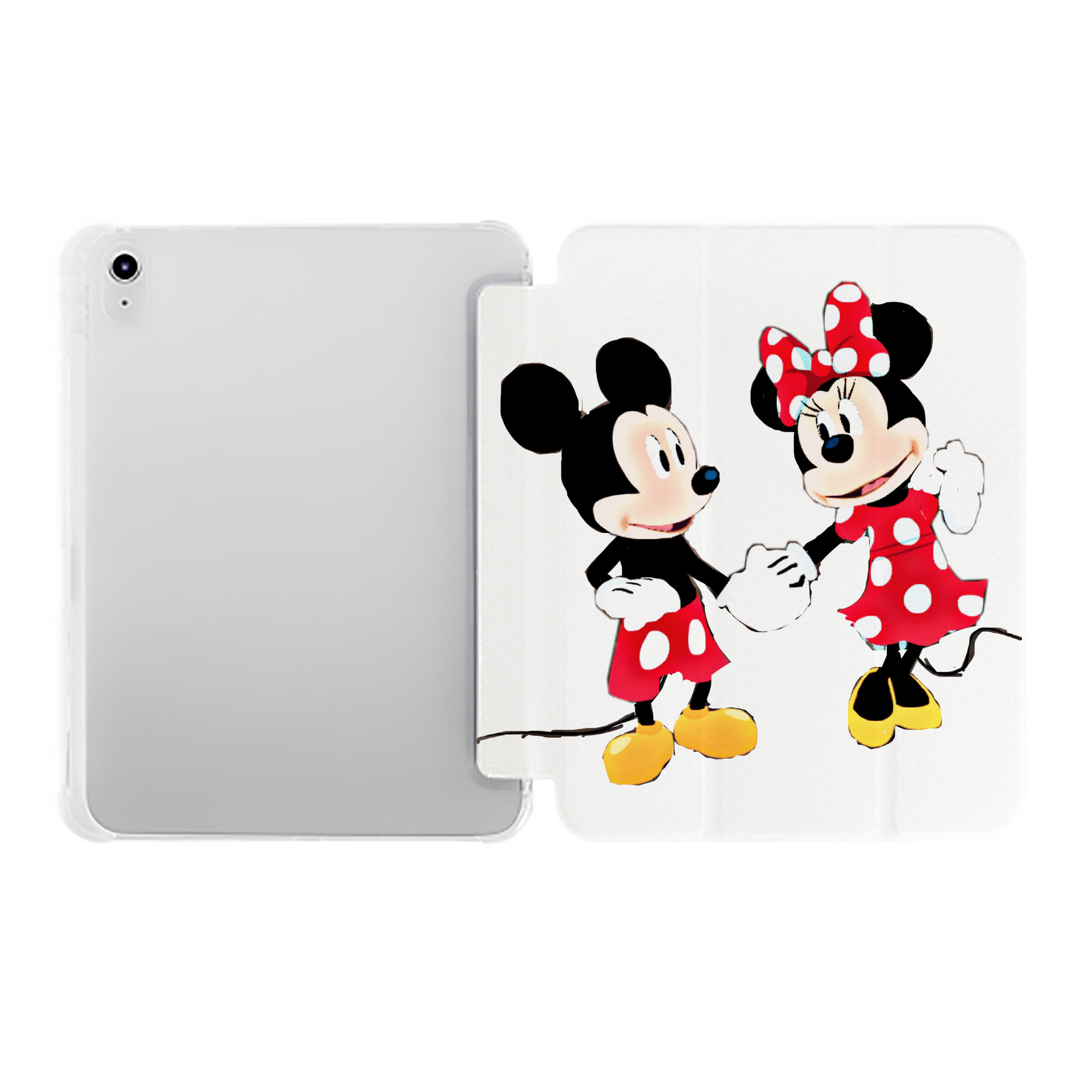（画像用） ミッキーマウス Mickey Mouse IPad ケース ペン収納付き 三つ折りスタンド PUレザー×シリコン 対応機種9.5/10.5/10.9インチ